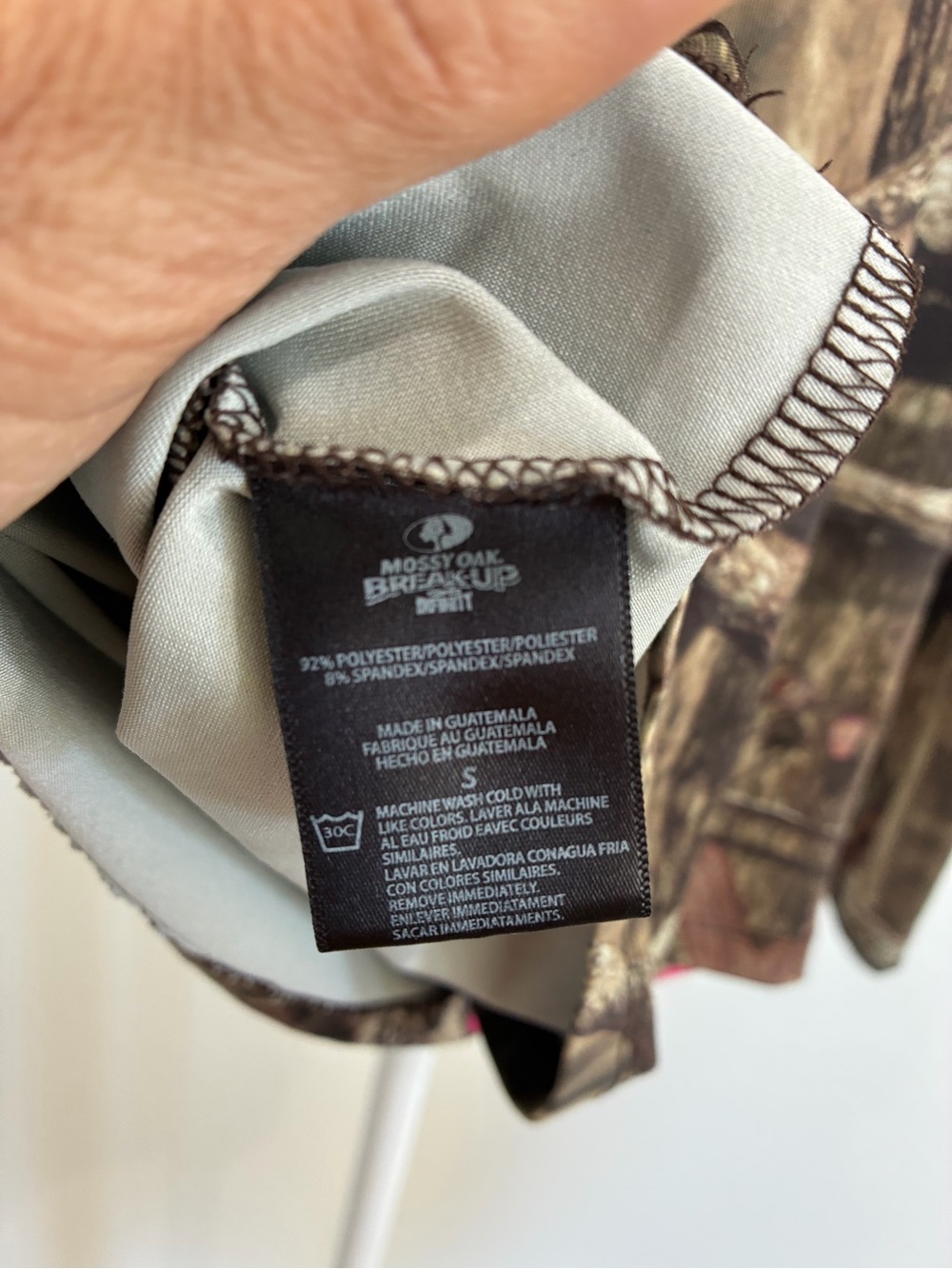 Mossy Oak Break Up 1/4 Zip Performance Camo Long Sleeve Small - Picture 5 of 5